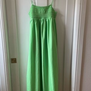Zara Light Green Smocked Dress